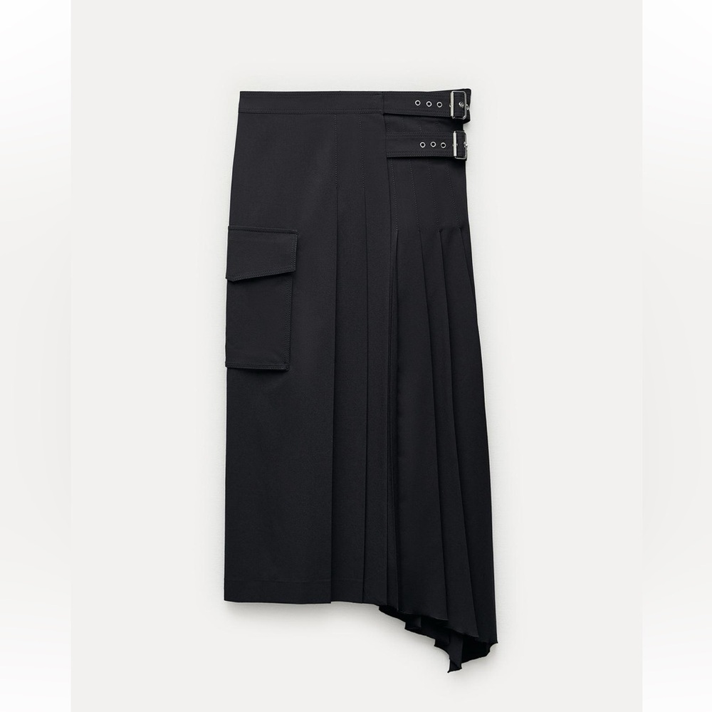 NWT asymmetrical Zara grey skirt, size S